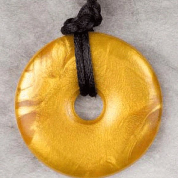 NWT Smart Mom Teething Bling Shimmer Donut Teething Necklace (Gold Shimmer) - Picture 1 of 4